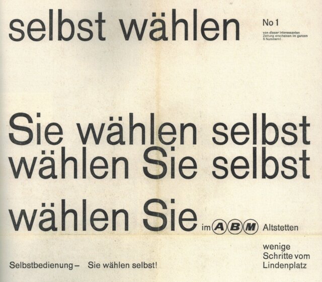 Von der Bedienung zur Selbstbedienung: Die Revolution der Konsumwelt der 60er-Jahre bildet sich im ABM-Auftritt ab 